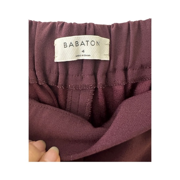 ARITZIA Babaton Conan Pant Maroon & Beige Stripe sz 4‎ - Picture 5 of 11